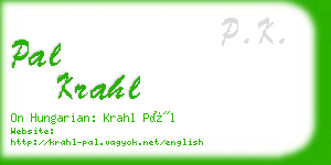 pal krahl business card